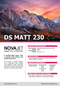 NovaJet DS Matt 230 swatch