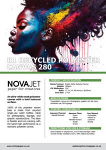 NovaJet R1 Recycled Polyester Canvas 280 swatch