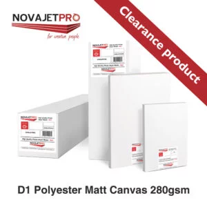 NovajetPro D1 Polyester Matt Canvas 280gsm clearance