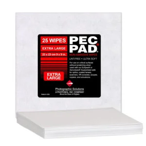 PEC-PAD Lint Free Non-Abrasive Lens/Sensor/Camera Wipes 9" x 9"